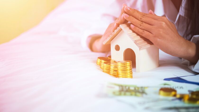 house model with coins