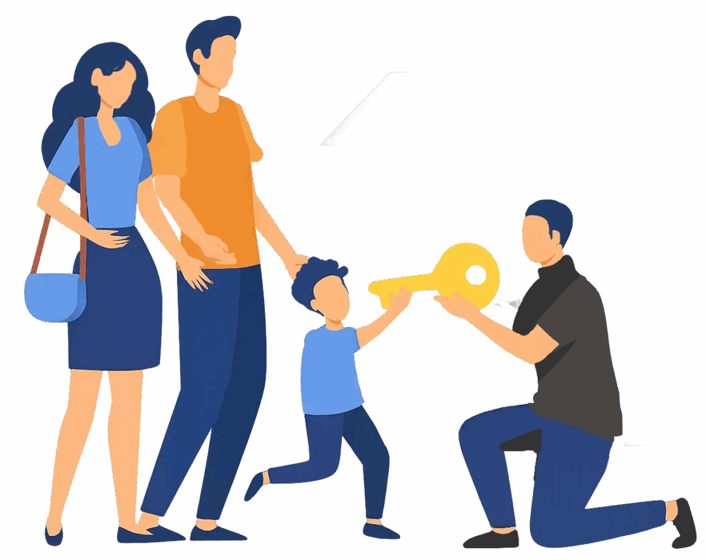 Mortage Advisor - Key - Flat illustartion